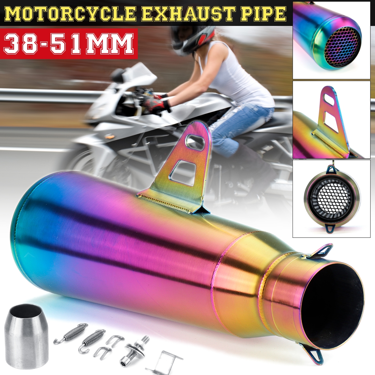 38-51mm-Stainless-Steel-Motorcycle-Exhaust-Muffler-Pipe-Mesh-Outlet-Colorful-Universal-1528072