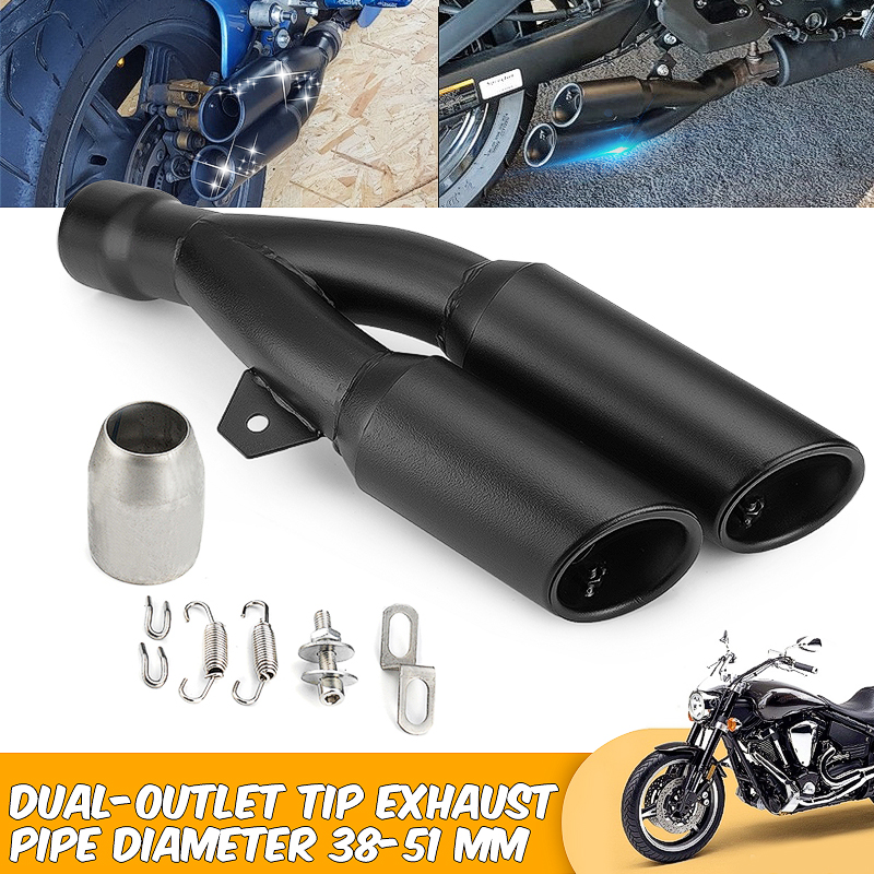 38-51mm-Stainless-Steel-Motorcycle-Muffler-Exhaust-Tail-Pipe-Double-Twin-Tip-1434684