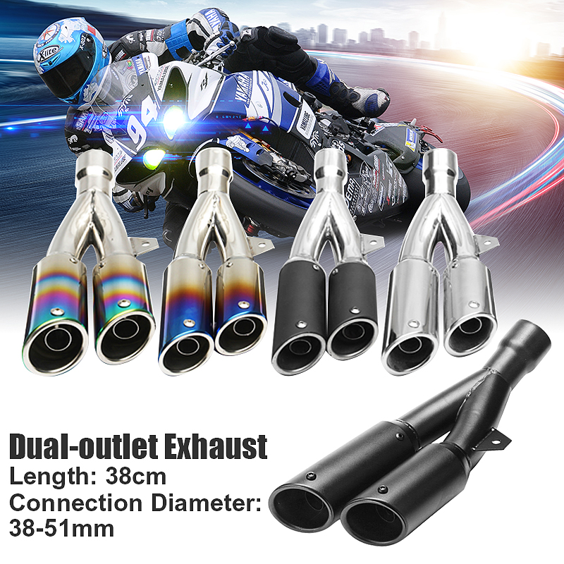 38-51mm-Stainless-Steel-Motorcycle-Muffler-Exhaust-Tail-Pipe-Double-Twin-Tip-1434684