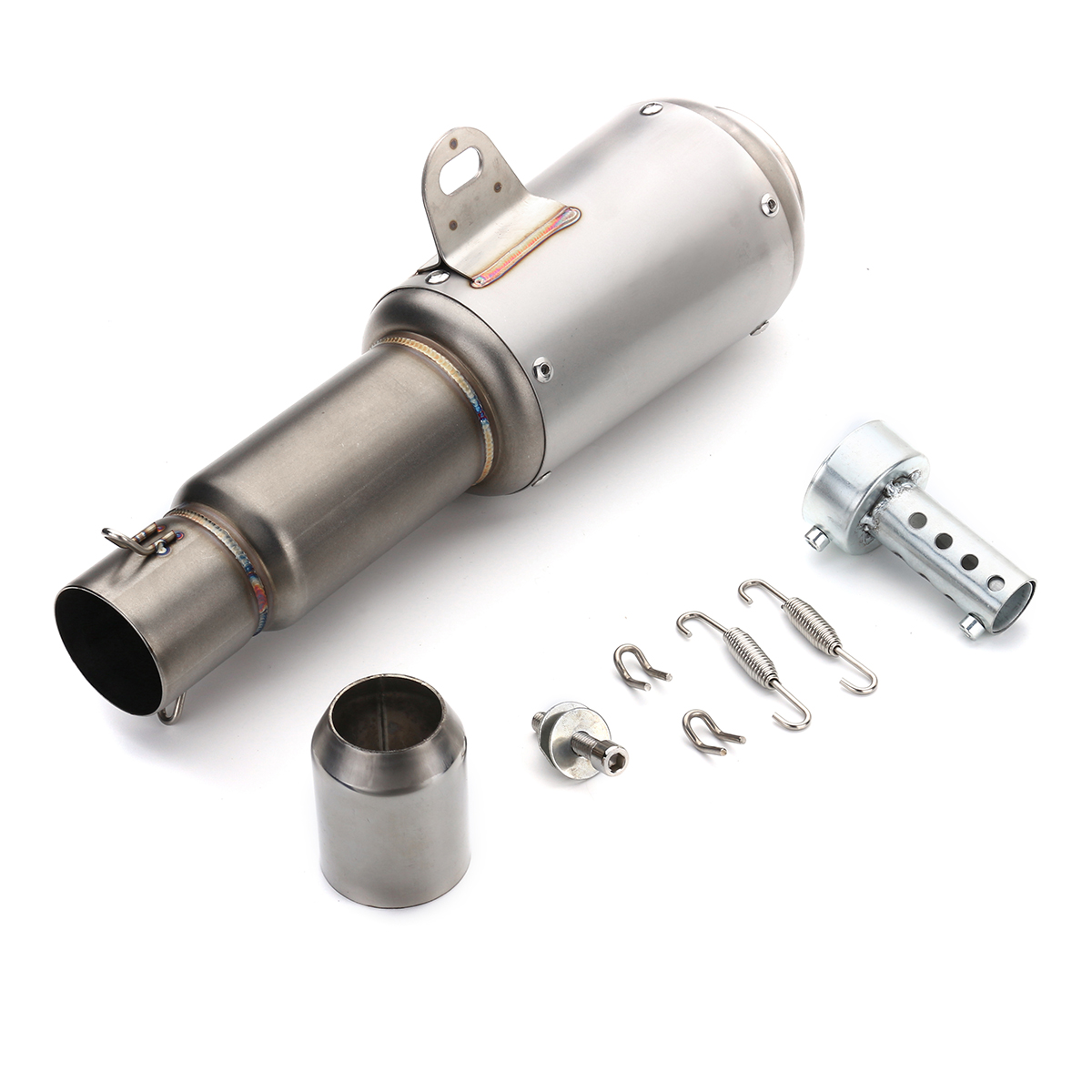 38-51mm-Stainless-Steel-Universal-Motorcycle-Exhaust-Muffler-Pipe-System-1260315
