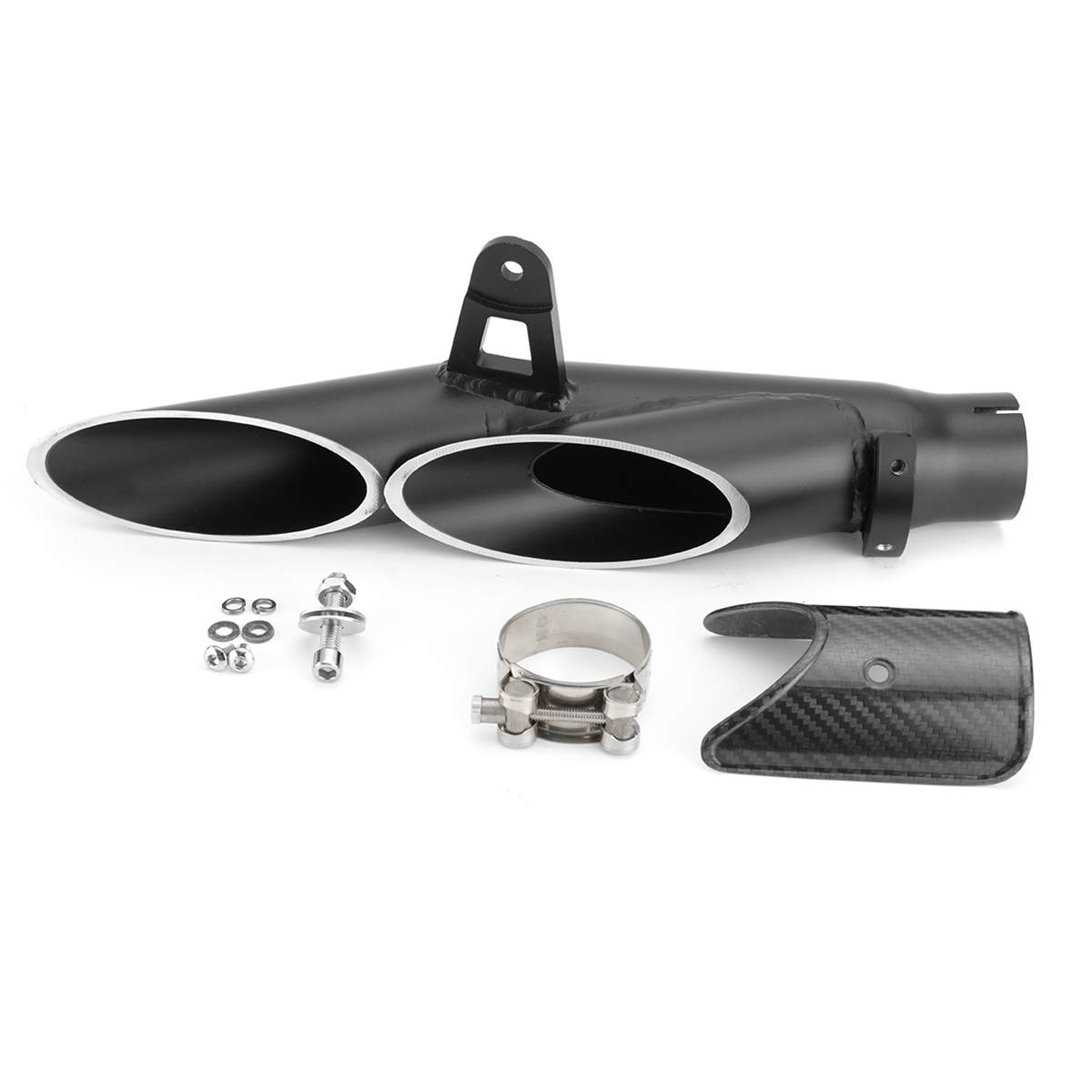 38-51mm-Two-Hole-Motorcycle-Exhaust-Muffler-Pipe-Carbon-Fiber-with-silencerclamp-1289835