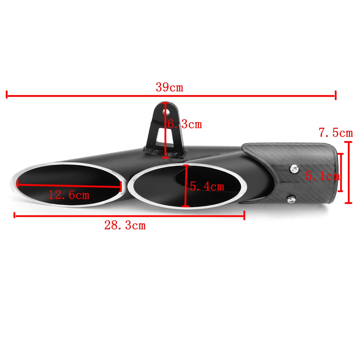 38-51mm-Two-Hole-Motorcycle-Exhaust-Muffler-Pipe-Carbon-Fiber-with-silencerclamp-1289835