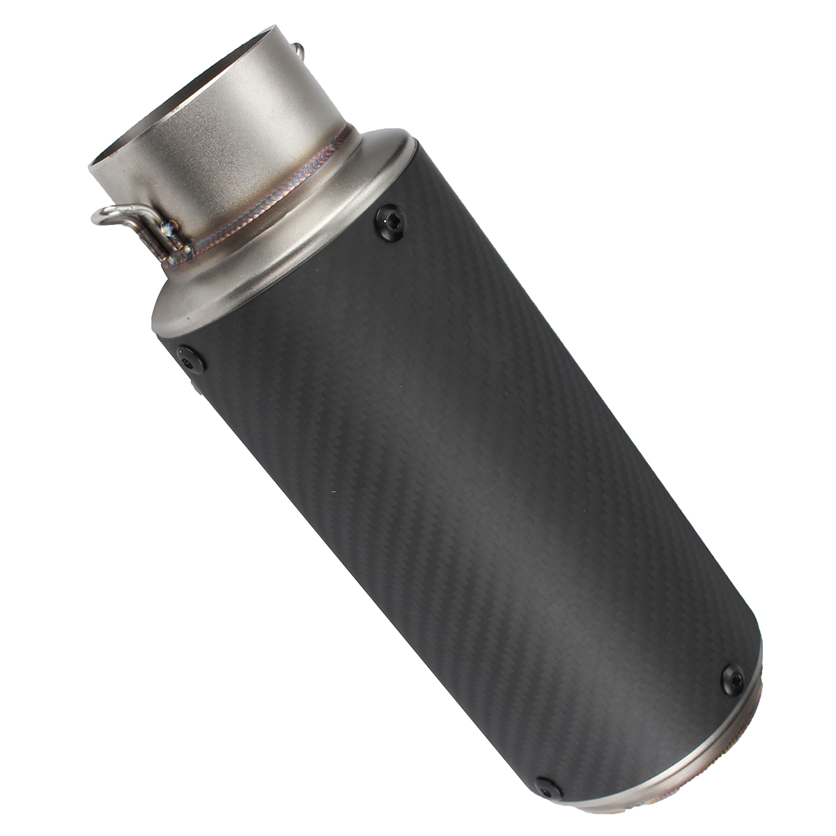 38-62mm-Carbon-Motorcycle-Universal-Exhaust-Muffler-Pipe-Stainless-Steel-w-Mesh-1220212