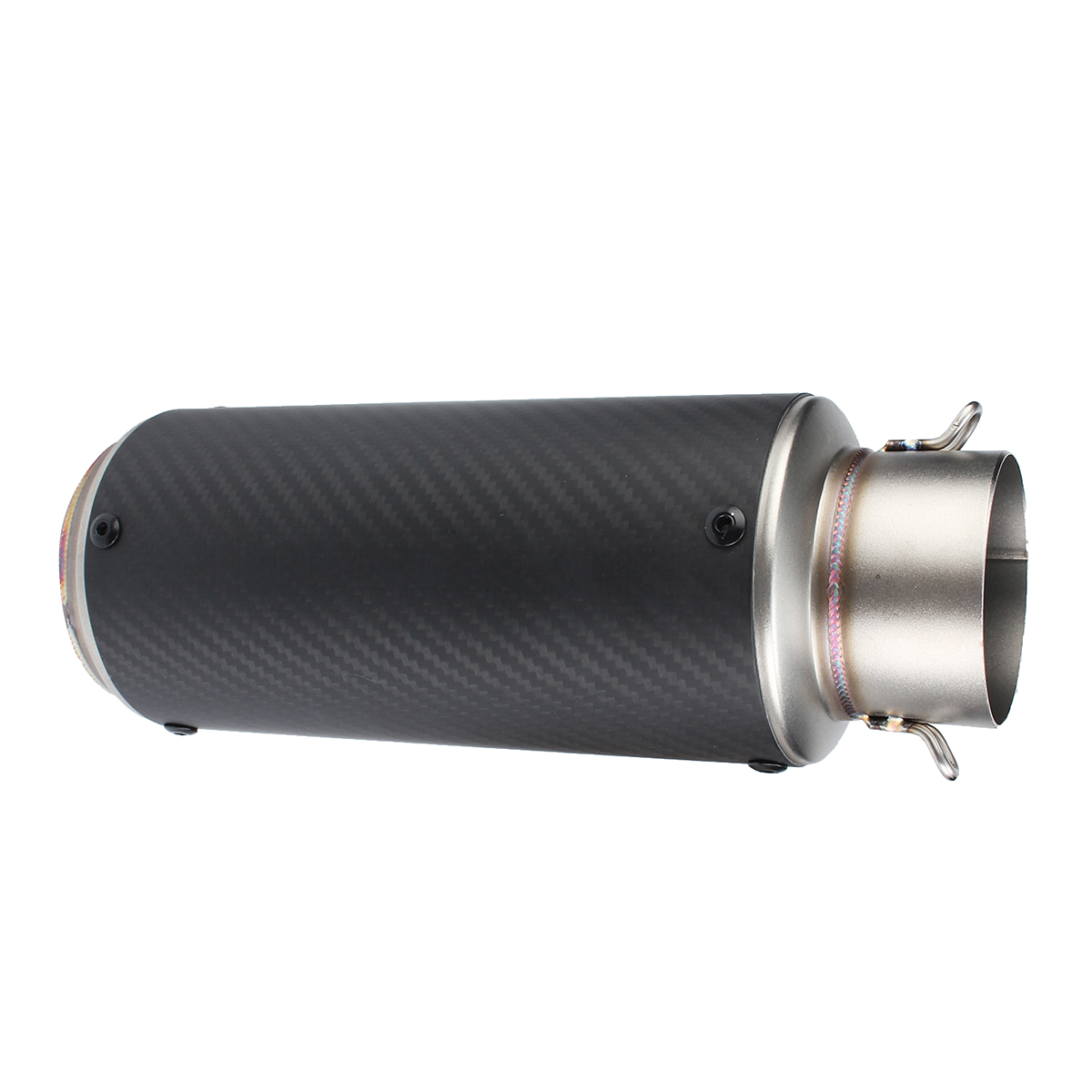 38-62mm-Carbon-Motorcycle-Universal-Exhaust-Muffler-Pipe-Stainless-Steel-w-Mesh-1220212