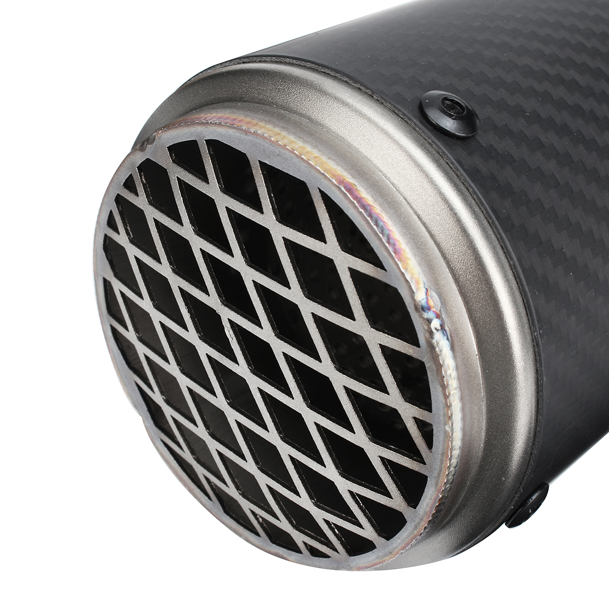 38-62mm-Carbon-Motorcycle-Universal-Exhaust-Muffler-Pipe-Stainless-Steel-w-Mesh-1220212