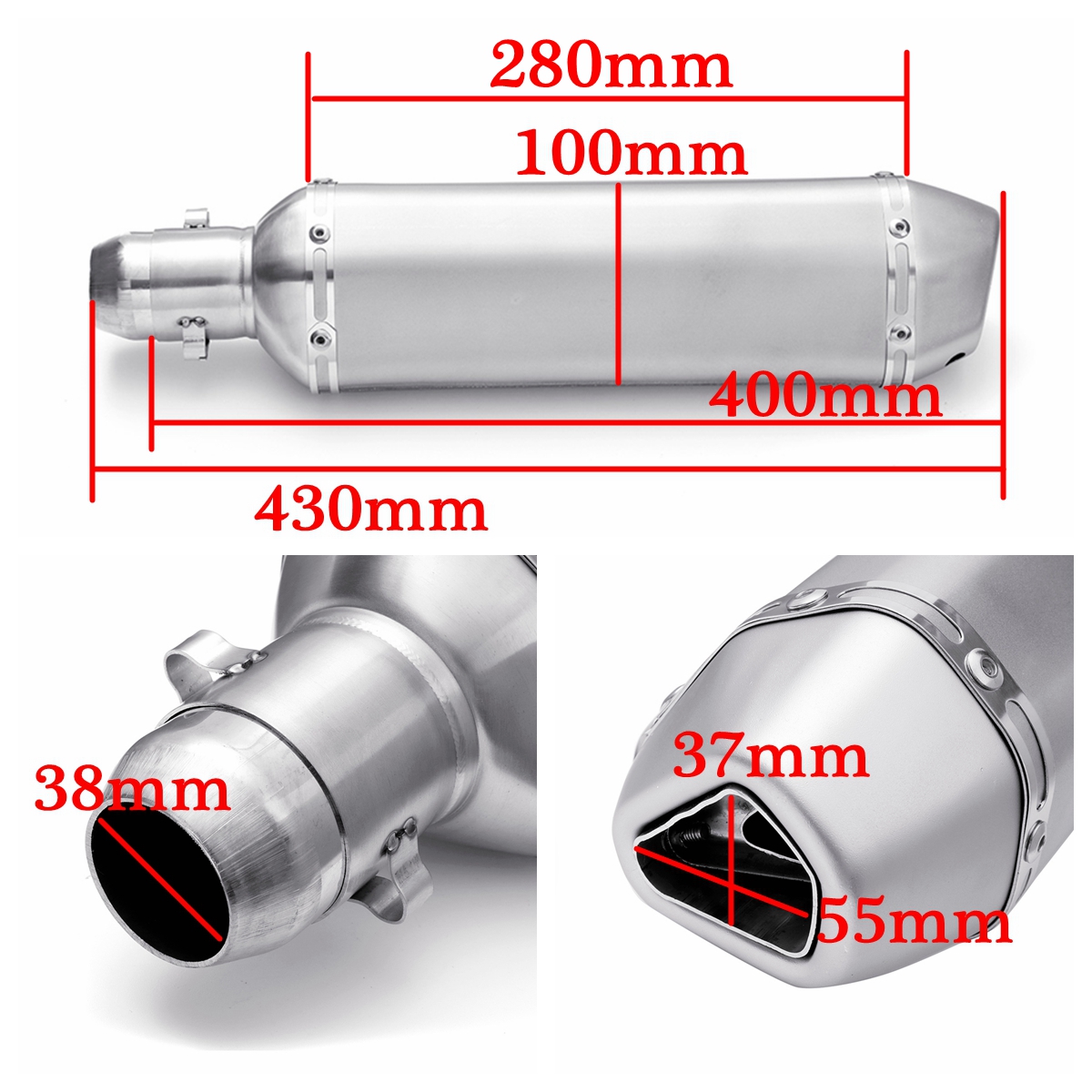 38mm-51mm-Aluminum-Motorcycle-Exhaust-Muffler-With-Silencer-Universal-1463289