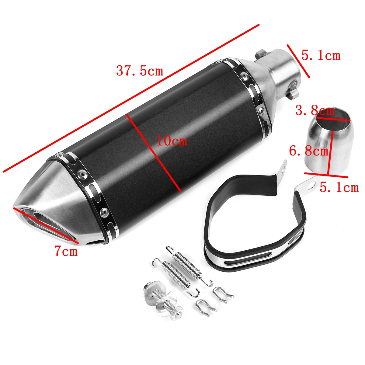 38mm-51mm-Motorcycle-Exhaust-Muffler-Pipe-with-Silencer-Slip-On-Scooter-Universal-1266058