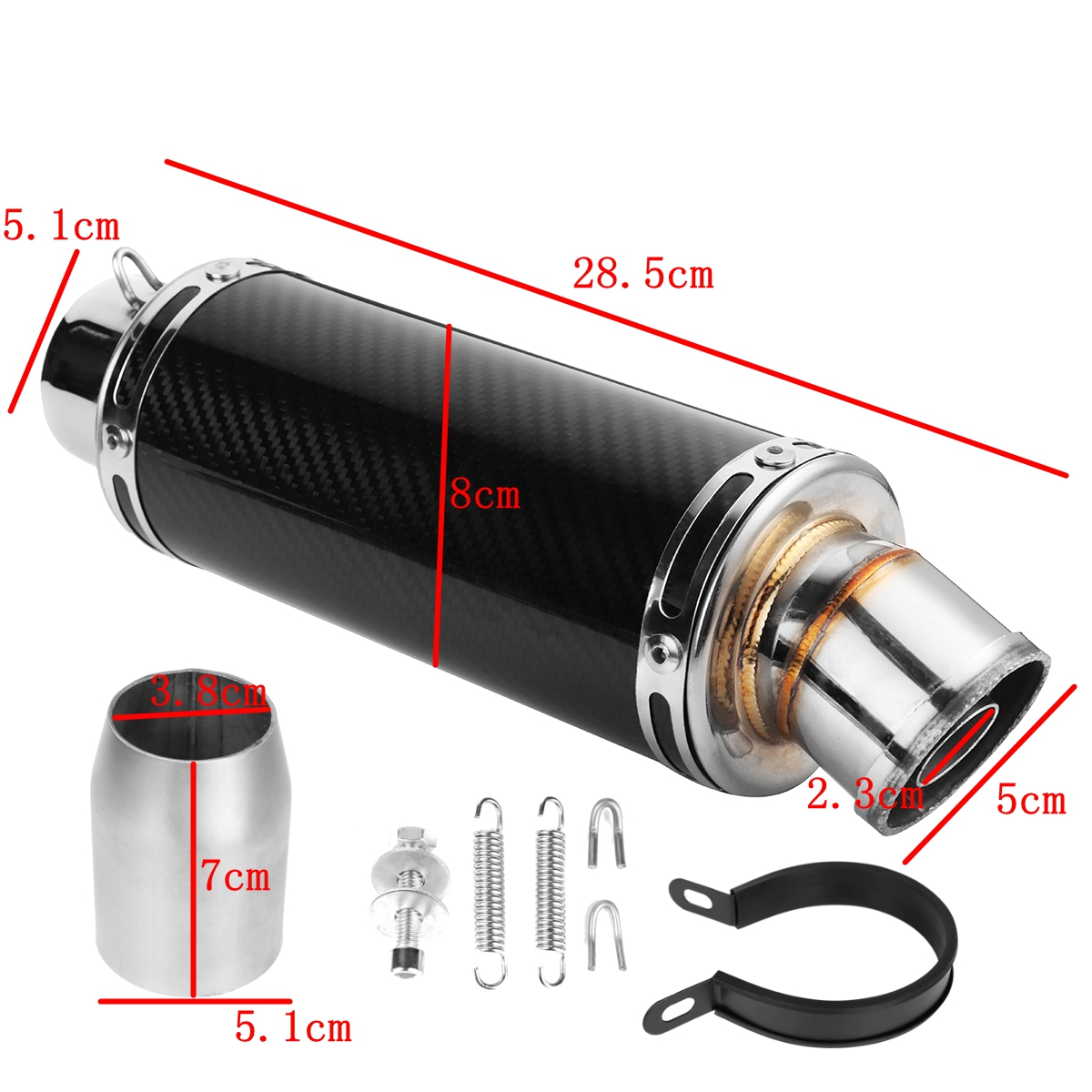 38mm-51mm-Motorcycle-Stainless-Steel-Exhaust-Muffler-Pipe-with-Silencer-Kit-Universal-1266059