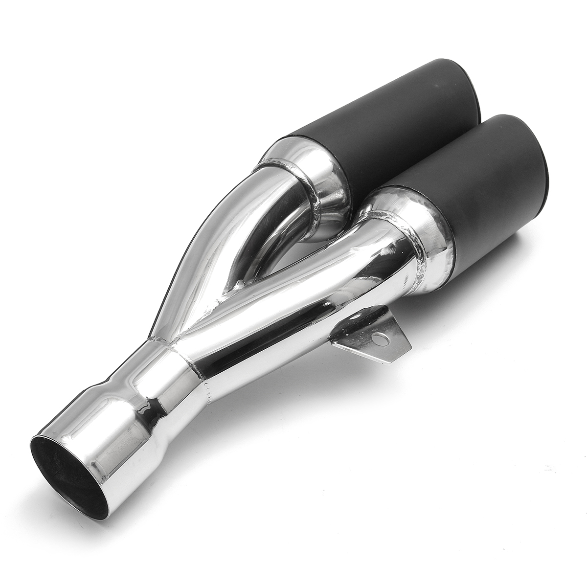 38mm-51mm-Muffler-Exhaust-Tailpipe-Double-Twin-Tip-Steel-Motorcycle-Universal-1172292