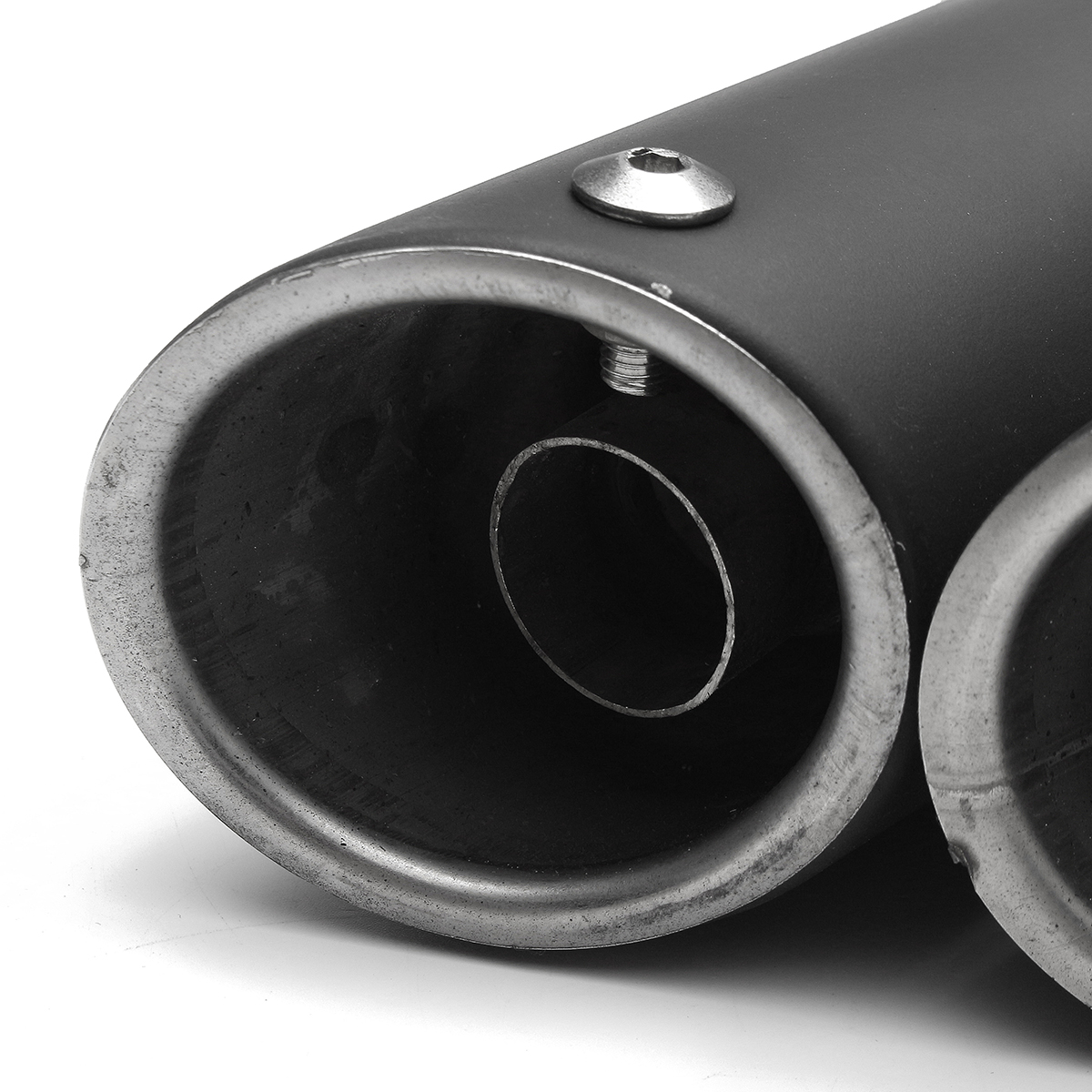 38mm-51mm-Muffler-Exhaust-Tailpipe-Double-Twin-Tip-Steel-Motorcycle-Universal-1172292
