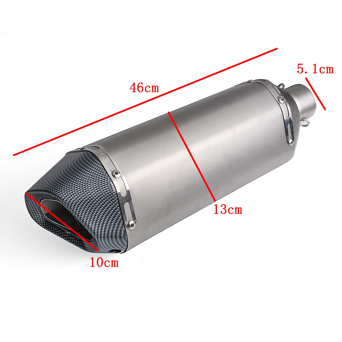 38mm-51mm-Stainless-Steel-Exhaust-Muffler-Pipe-Kit-For-Motorcycle-ATV-Universal-1421743