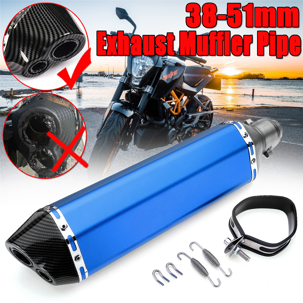 38mm-51mm-Stainless-SteelCarbon-Fiber-Motorcycle-Exhaust-Muffler-with-Install-Kit-1387611
