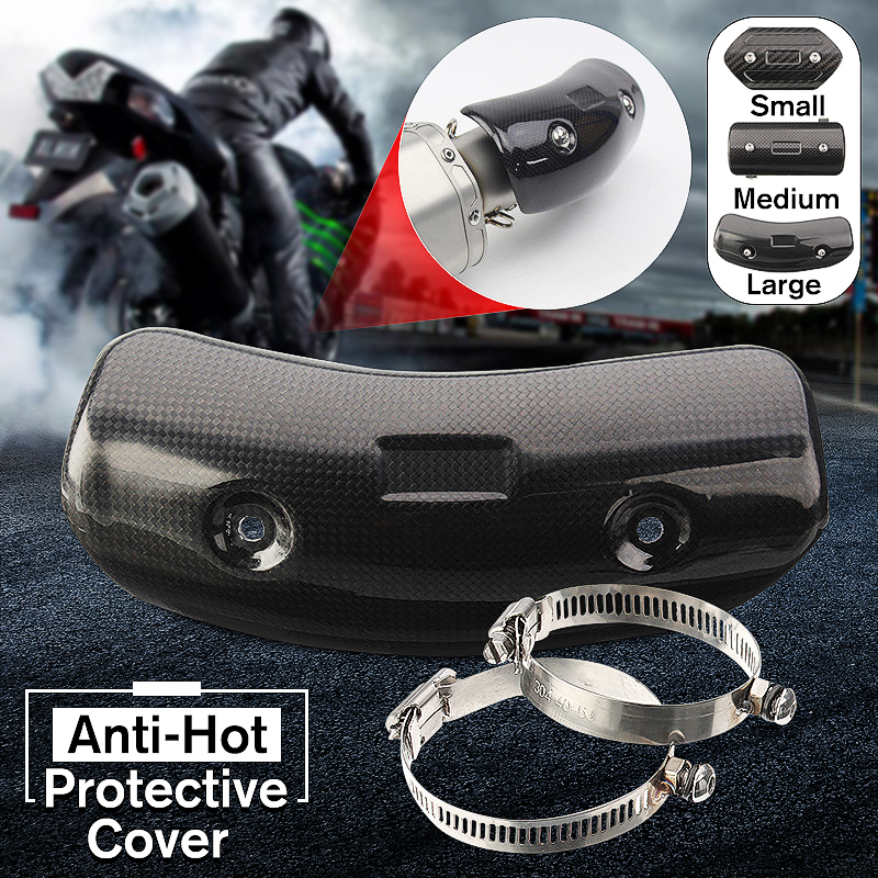 458inch-Carbon-Motorcycle-Exhaust-Muffler-Pipe-Heat-Protective-Shield-Cover-1322282