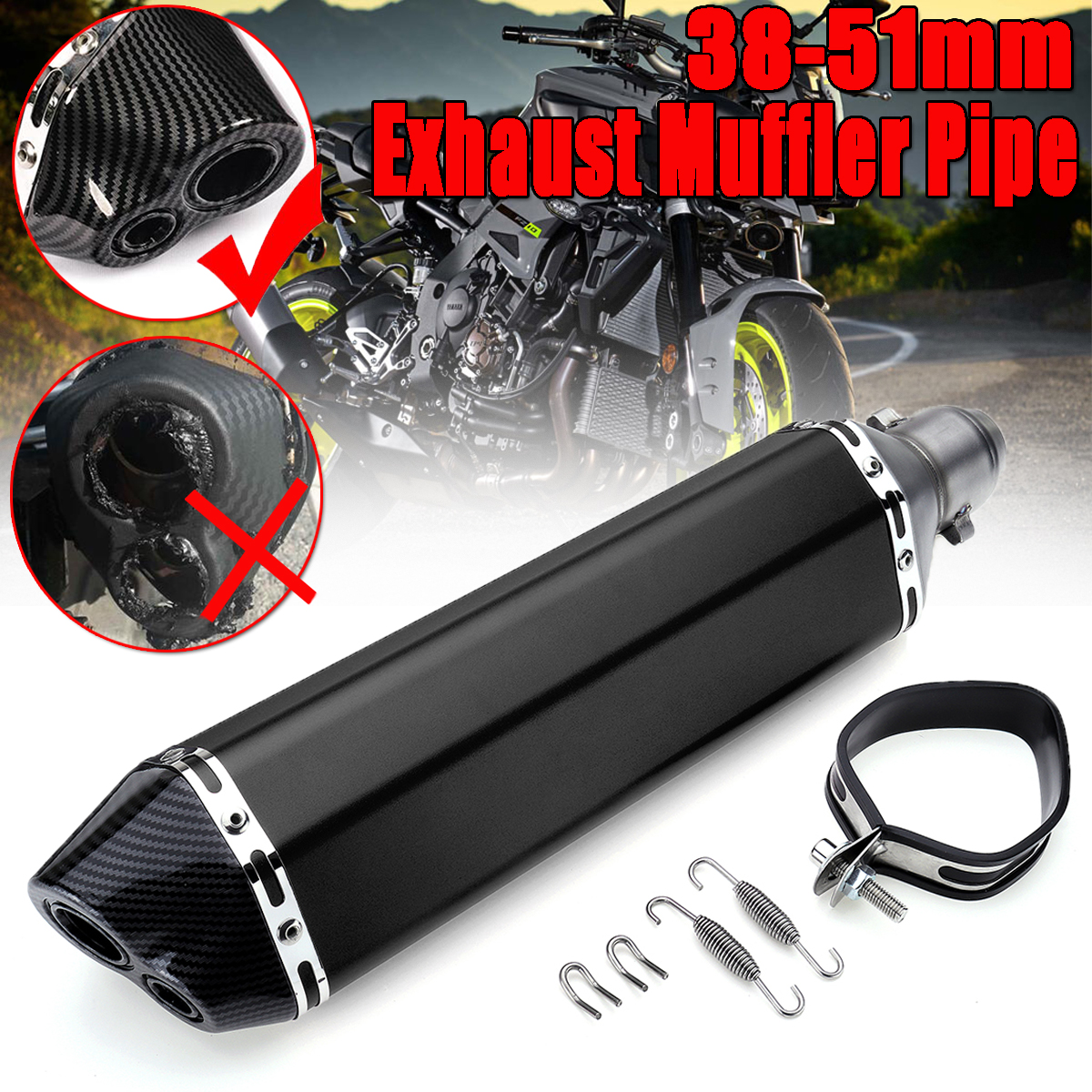 470mm-Universal-Stainless-Steel-Motorcycle-Dirt-Bike-Exhaust-Muffler-Pipe-38-51mm-1423619