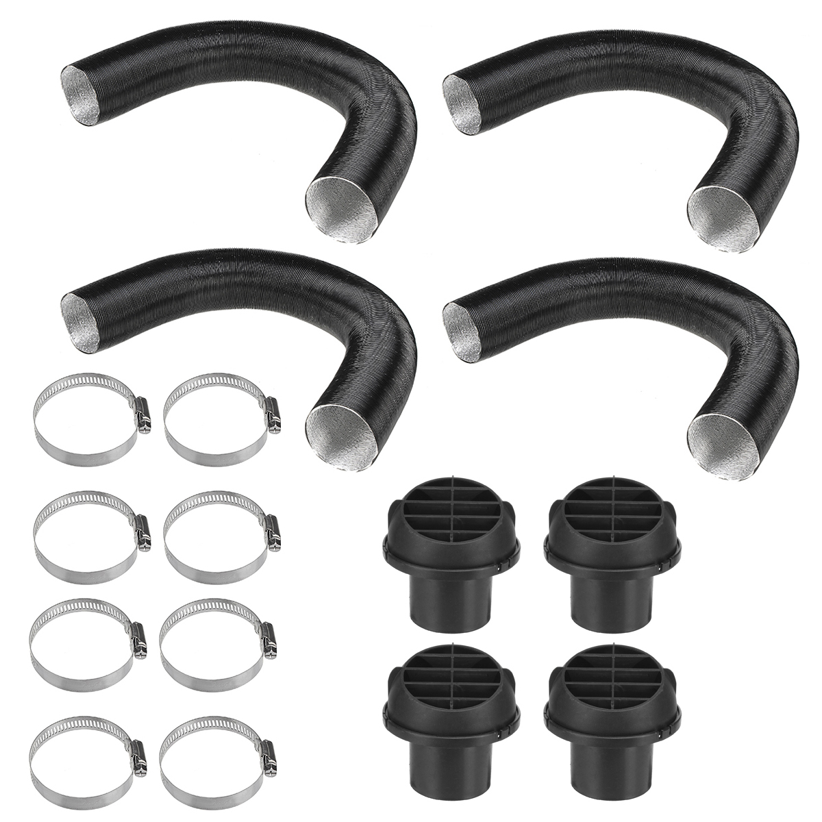 4Pcs-42mm-Heater-Duct-Pipe-Tube--Air-Duct-Vent-For-Air-Diesel-Heater-4-Holes-1816952