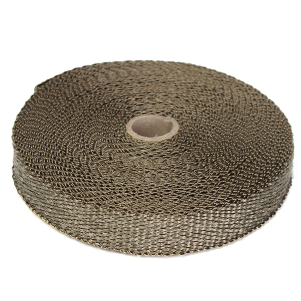 50mmx15m-Exhaust-Heat-Wrap-Insulation-Pipe-Tape-Titanium-Glass-Fiber-With-6-Stainless-Ties-1037619