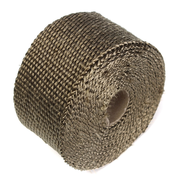 50mmx5m-Exhaust-Heat-Wrap-Insulation-Pipe-Tape-Titanium-Glass-Fiber-With-6-Stainless-Ties-1037621