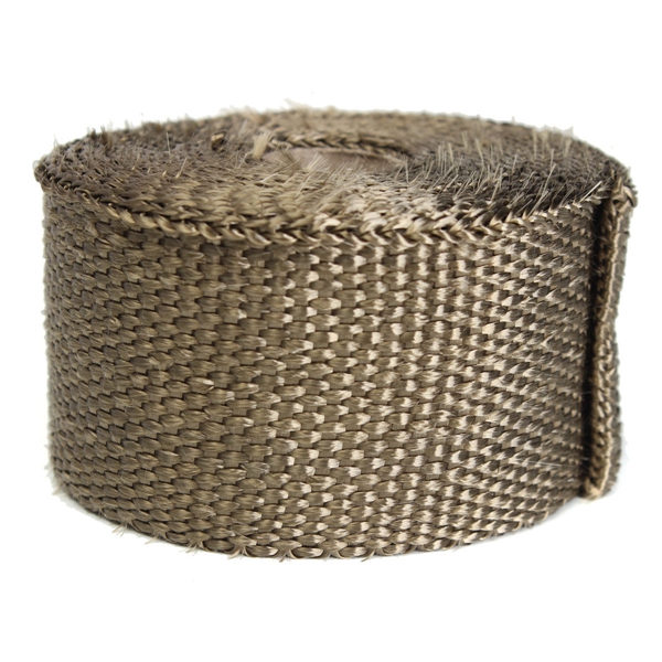 50mmx5m-Exhaust-Heat-Wrap-Insulation-Pipe-Tape-Titanium-Glass-Fiber-With-6-Stainless-Ties-1037621