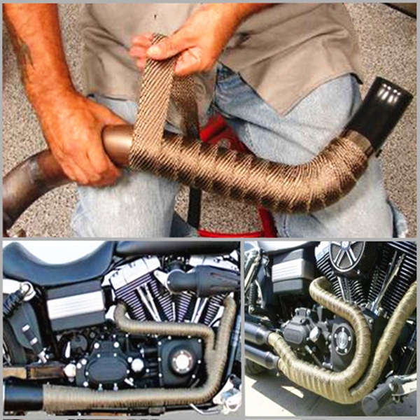 50mmx5m-Exhaust-Heat-Wrap-Insulation-Pipe-Tape-Titanium-Glass-Fiber-With-6-Stainless-Ties-1037621