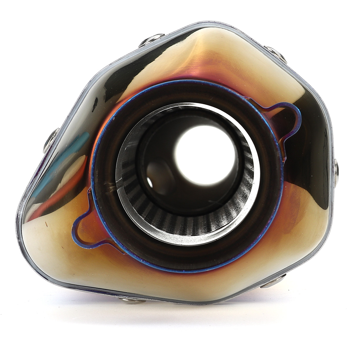 51mm-Double-Outlet-Motorcycle-Rear-Exhaust-Tail-Pipe-Blue-Universal-Motorbike-370mm-Stainless-Steel-1774302