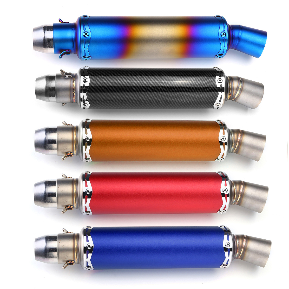 51mm-Rear-Tail-Motorcycle-Exhaust-Muffler-Pipe-Stainless-Steel-Universal-1774334