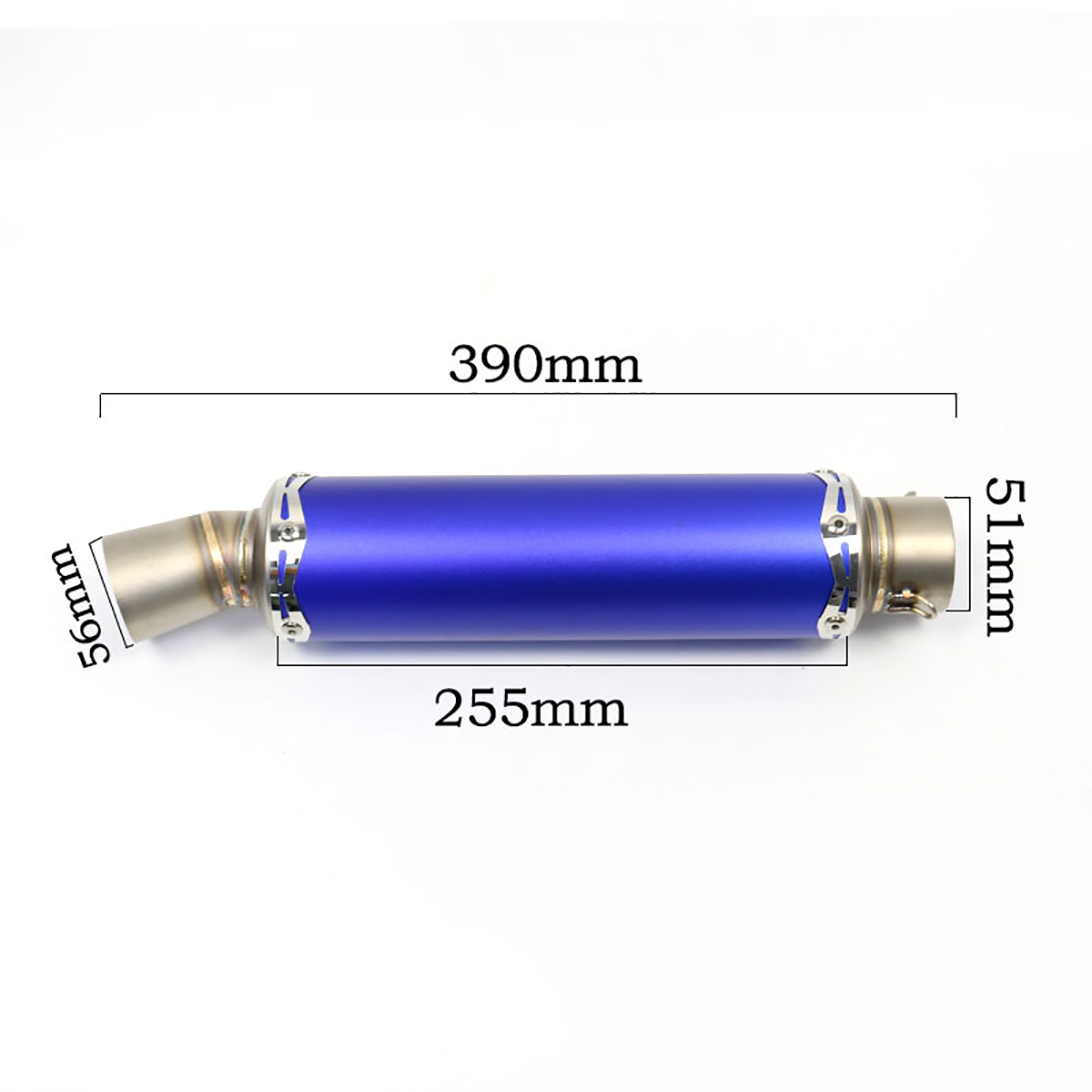 51mm-Rear-Tail-Motorcycle-Exhaust-Muffler-Pipe-Stainless-Steel-Universal-1774334