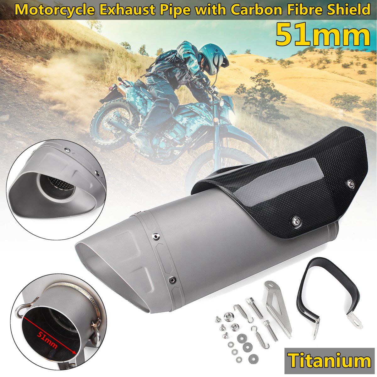 51mm-Universal-Titanium-Motorcycle-Exhaust-Muffler-Pipe-Tip-With-Carbon-Shield-1331926