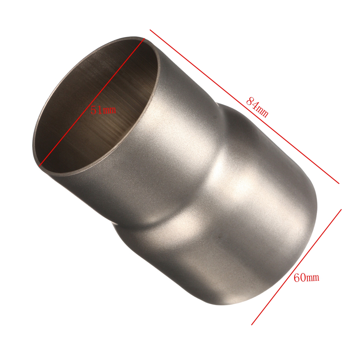 60mm-to-51mm-Motorcycle-Mild-Steel-Exhaust-Muffler-Adapter-Reducer-Connector-Pipe-Tube-1337922