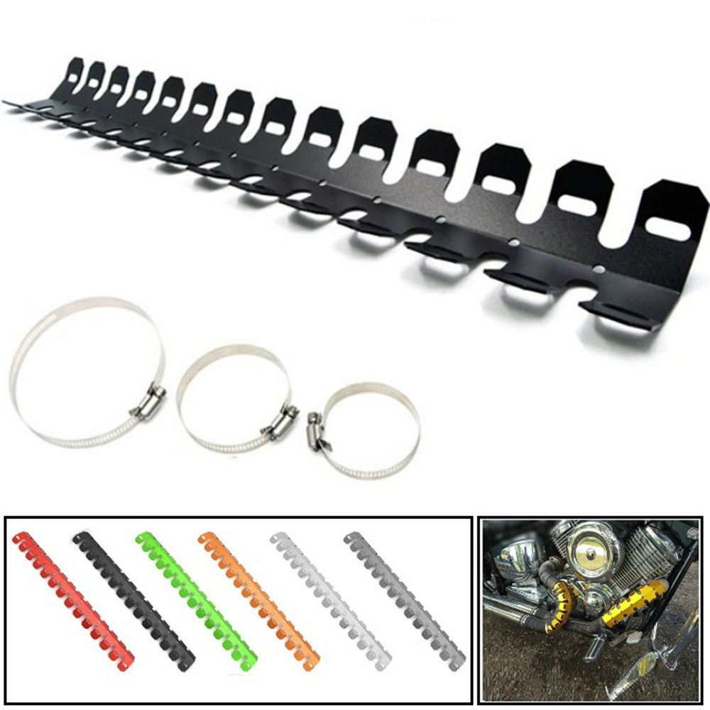 61cm-Motorcycle-Exhaust-Muffler-Pipe-Protection-Aluminum-Heat-Shield-Cover-For-HondaYamaha-Dirt-Bike-1702258