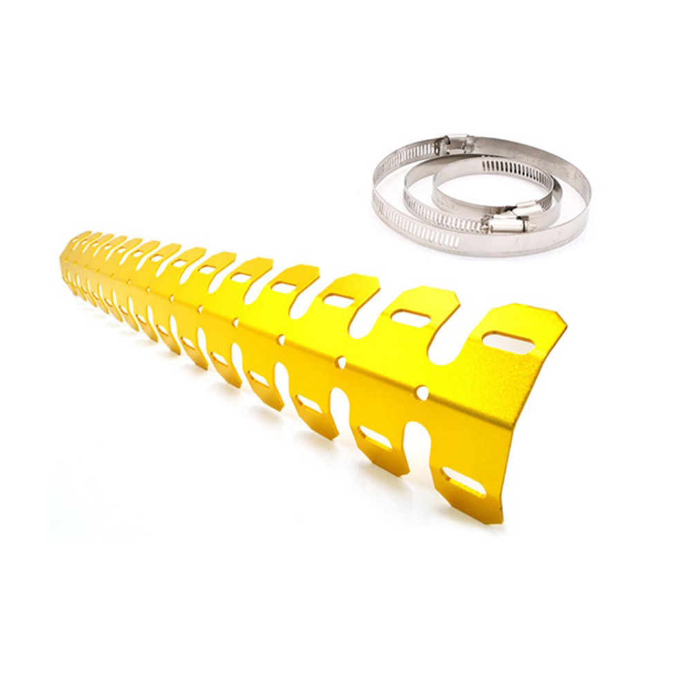 61cm-Motorcycle-Exhaust-Muffler-Pipe-Protection-Aluminum-Heat-Shield-Cover-For-HondaYamaha-Dirt-Bike-1702258