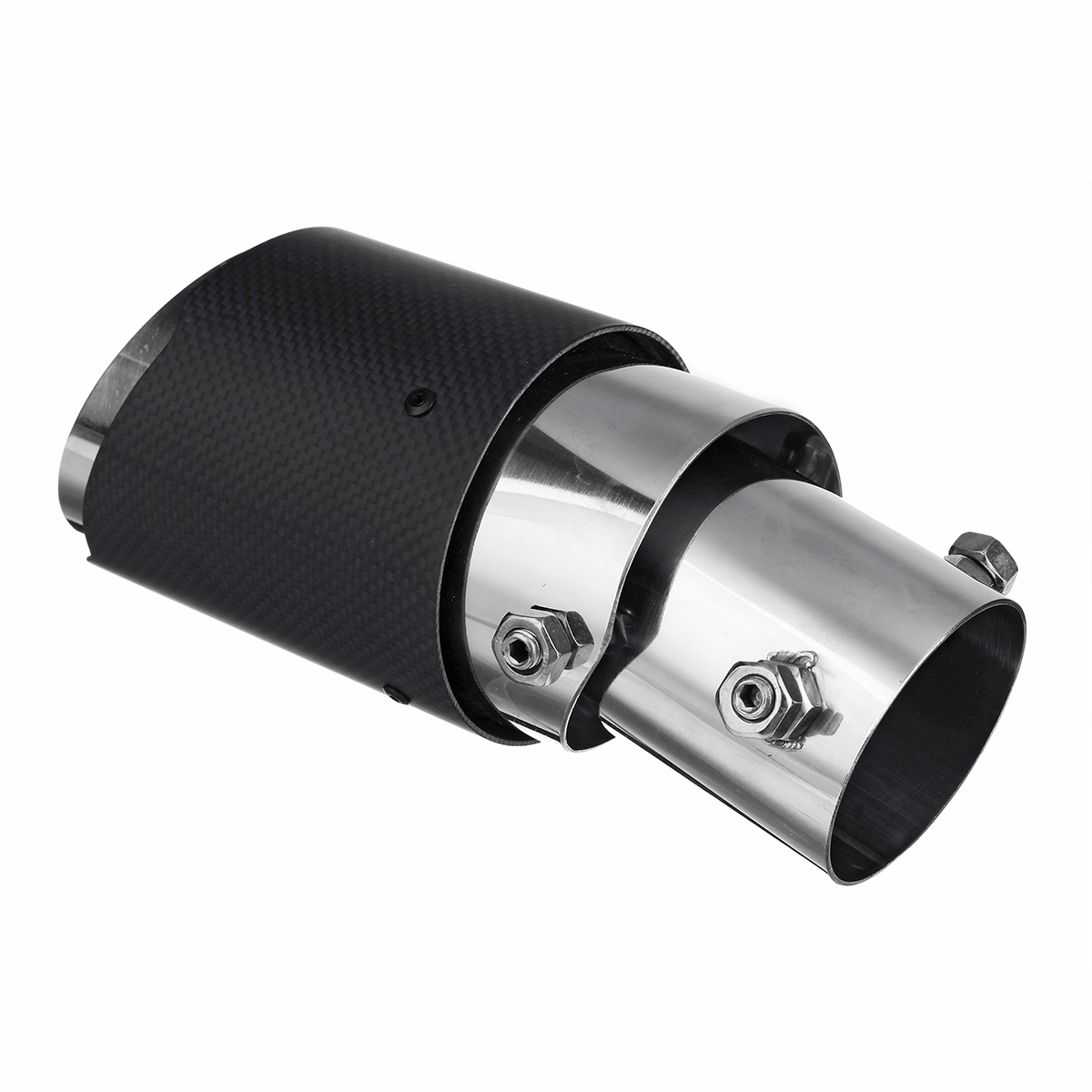 63mm-Adjustable-Angle-Car-Exhaust-Muffler-Pipe-Tip-Cover-100-Carbon-Fiber-Matte-Black-1500207