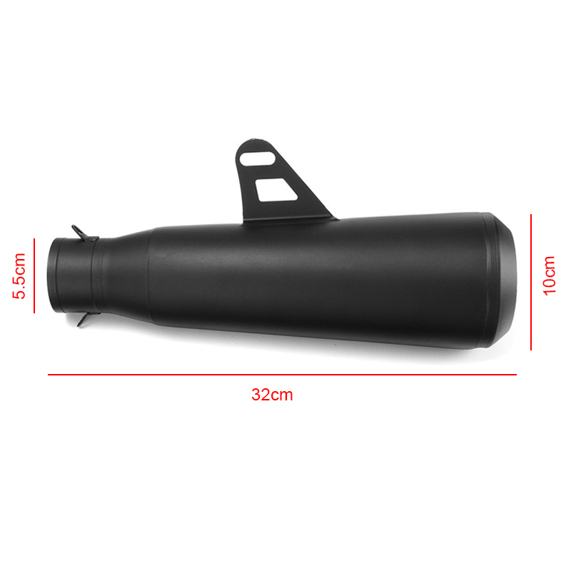Black-51mm-Universal-Motorcycle-Exhaust-Muffler-Pipe-For-KawasakiHondaYamaha-1352282