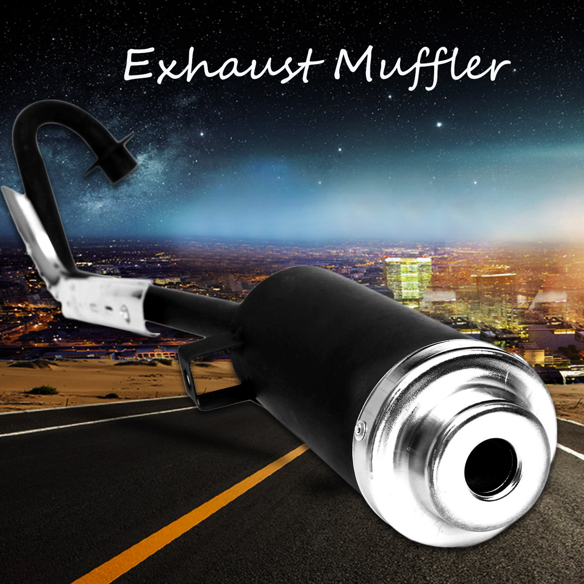 Black-Exhaust-Pipe-Muffler-Fit-4-Stroke-Dirt-Bike-CRF50-70cc-90cc-110cc-125cc-1659348