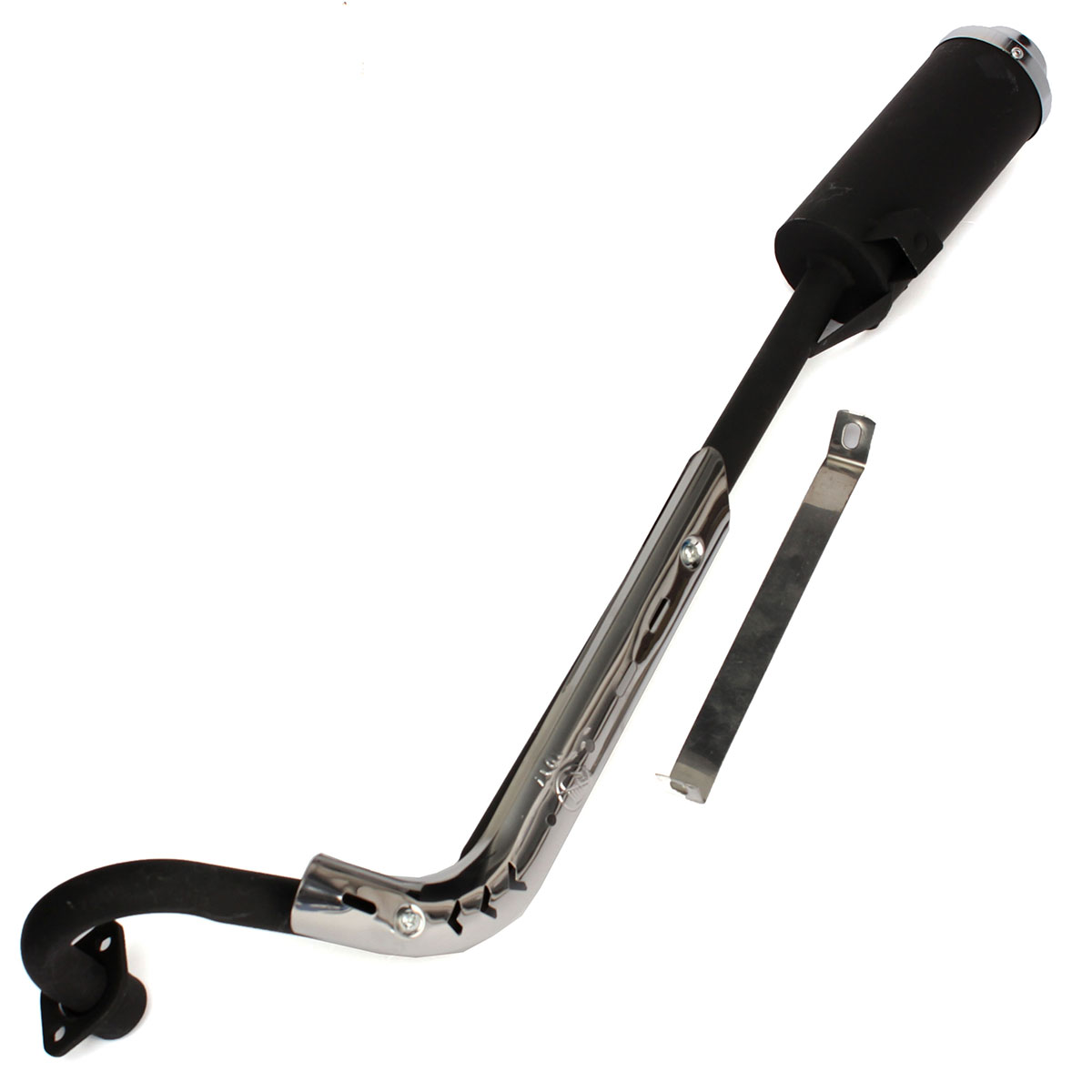 Black-Exhaust-Pipe-Muffler-Fit-4-Stroke-Dirt-Bike-CRF50-70cc-90cc-110cc-125cc-1659348