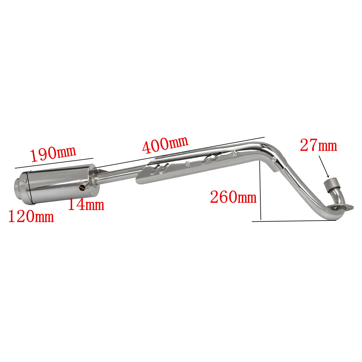 Chrome-Exhaust-Pipe-System-Muffler-4-Stroke-For-CFR50-Pit-Bike-50cc-110cc-125cc-1228875
