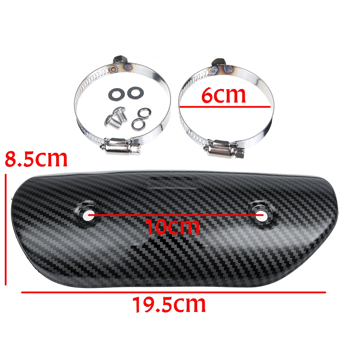 Exhaust-Muffler-Pipe-Heat-Shield-Protector-Cover-Heel-Guard-Stainless-Steel-Universal-1563526