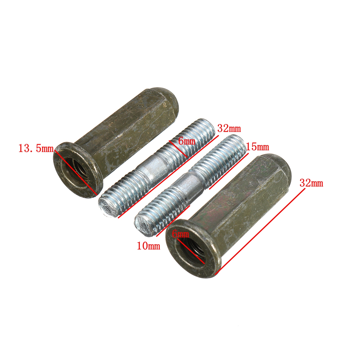 Exhaust-Pipe-Stud-Nut-Bolt-Set-110cc-125cc-140cc-160cc-200cc-Pit-Dirt-Bike-Quad-ATV-1166570
