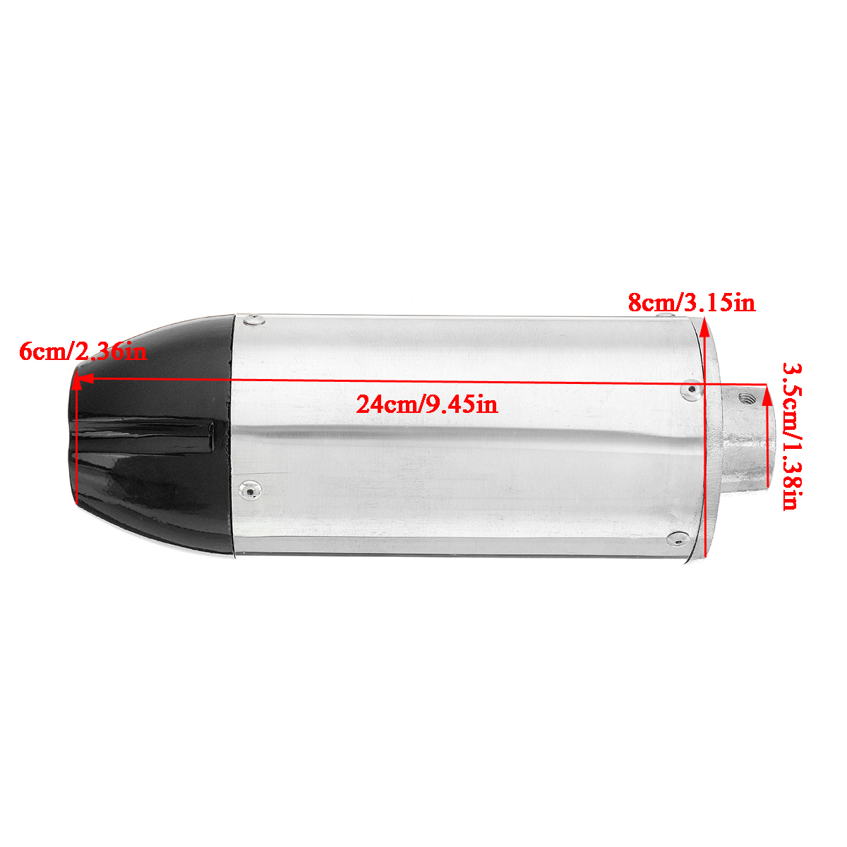 For-Honda-XR50-CRF50-50cc-70cc-90cc-110cc-125cc-Pit-Bike-Black-Exhaust-Muffler-Pipe-1393477