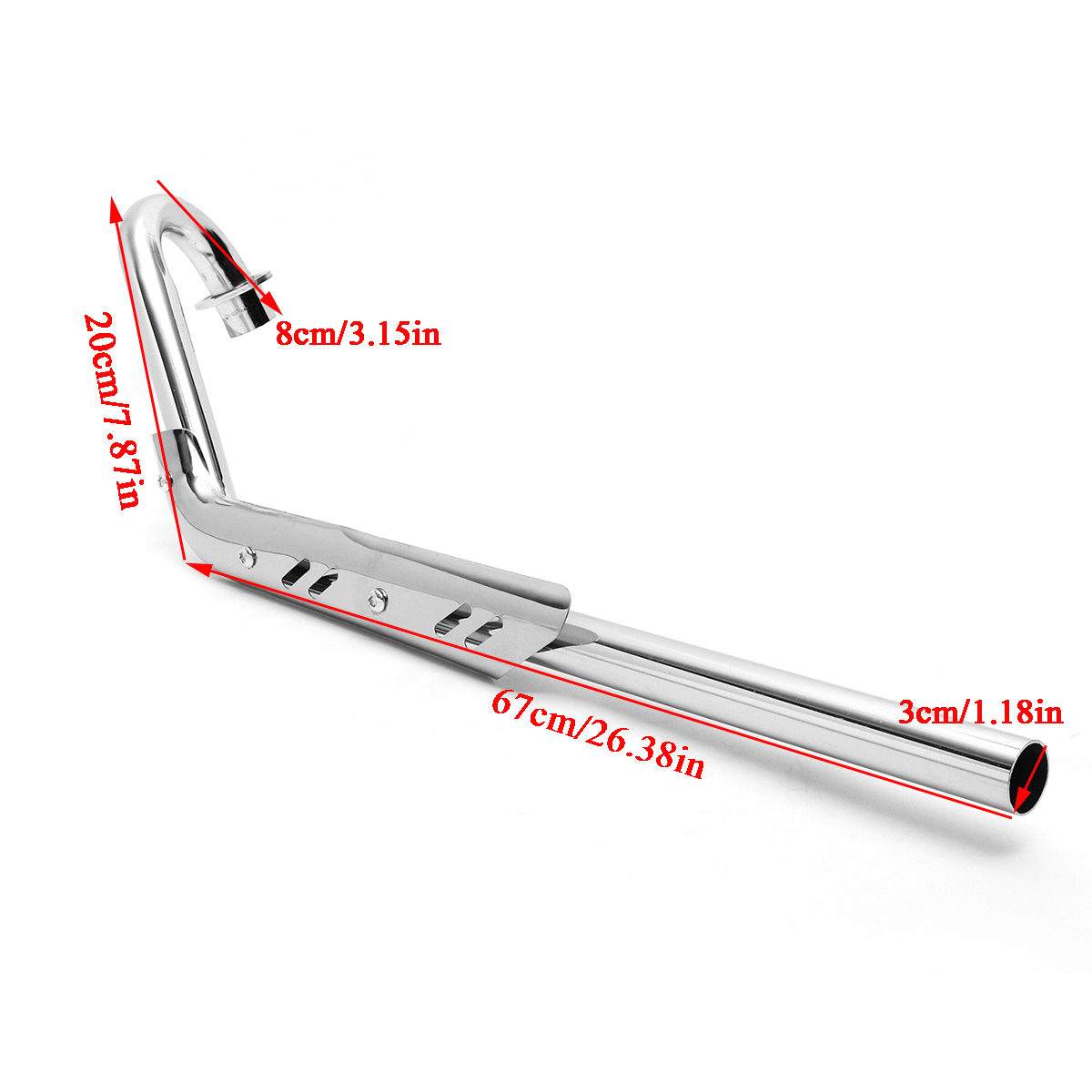 For-Honda-XR50-CRF50-50cc-70cc-90cc-110cc-125cc-Pit-Bike-Red-Exhaust-Muffler-Pipe-1393480