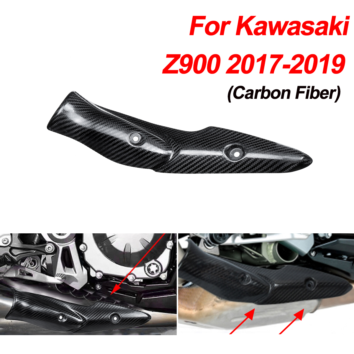 For-Kawasaki-Z900-Motorcycle-Exhaust-Muffler-System-Carbon-Fiber-Heat-Shield-Cover-1531444
