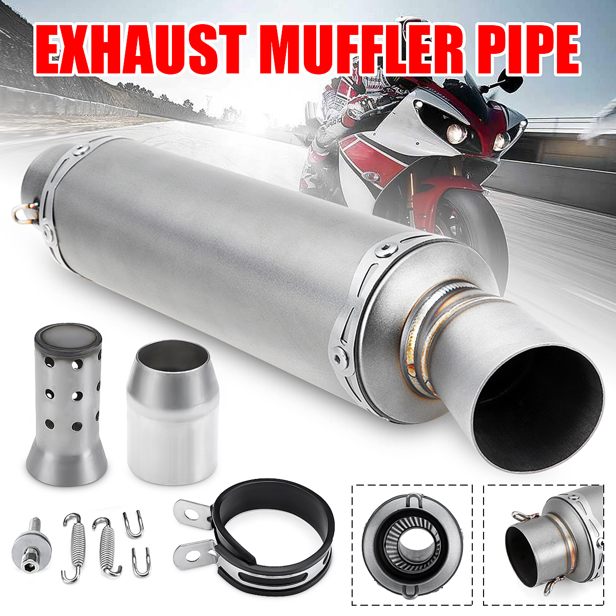 Inlet-36-51mm-Motorcycle-Exhaust-Tail-Tip-Pipe-Muffler-Stainless-Steel-Modified-Universal-Titanium-1599693
