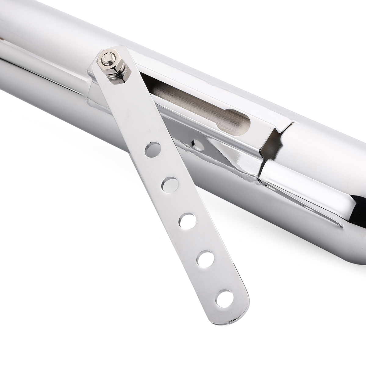 Motorcycle-Cafe-Racer-Exhaust-Muffler-Pipe-Silencer-Sliding-Bracket-Universal-1263619