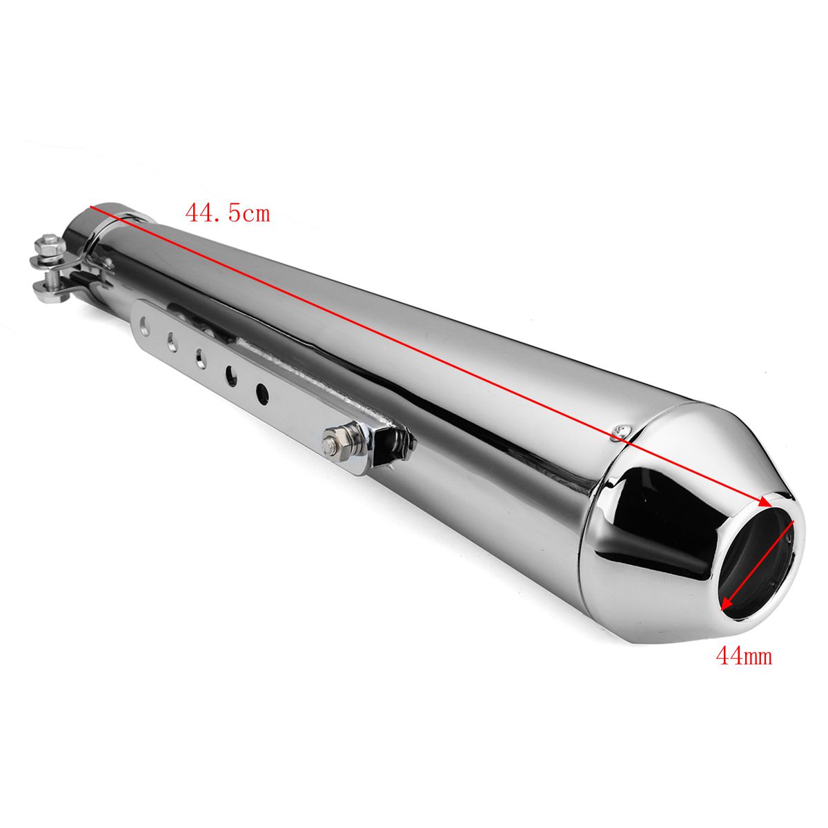 Motorcycle-Cafe-Racer-Exhaust-Muffler-Pipe-with-Sliding-Bracket-Universal-1263618