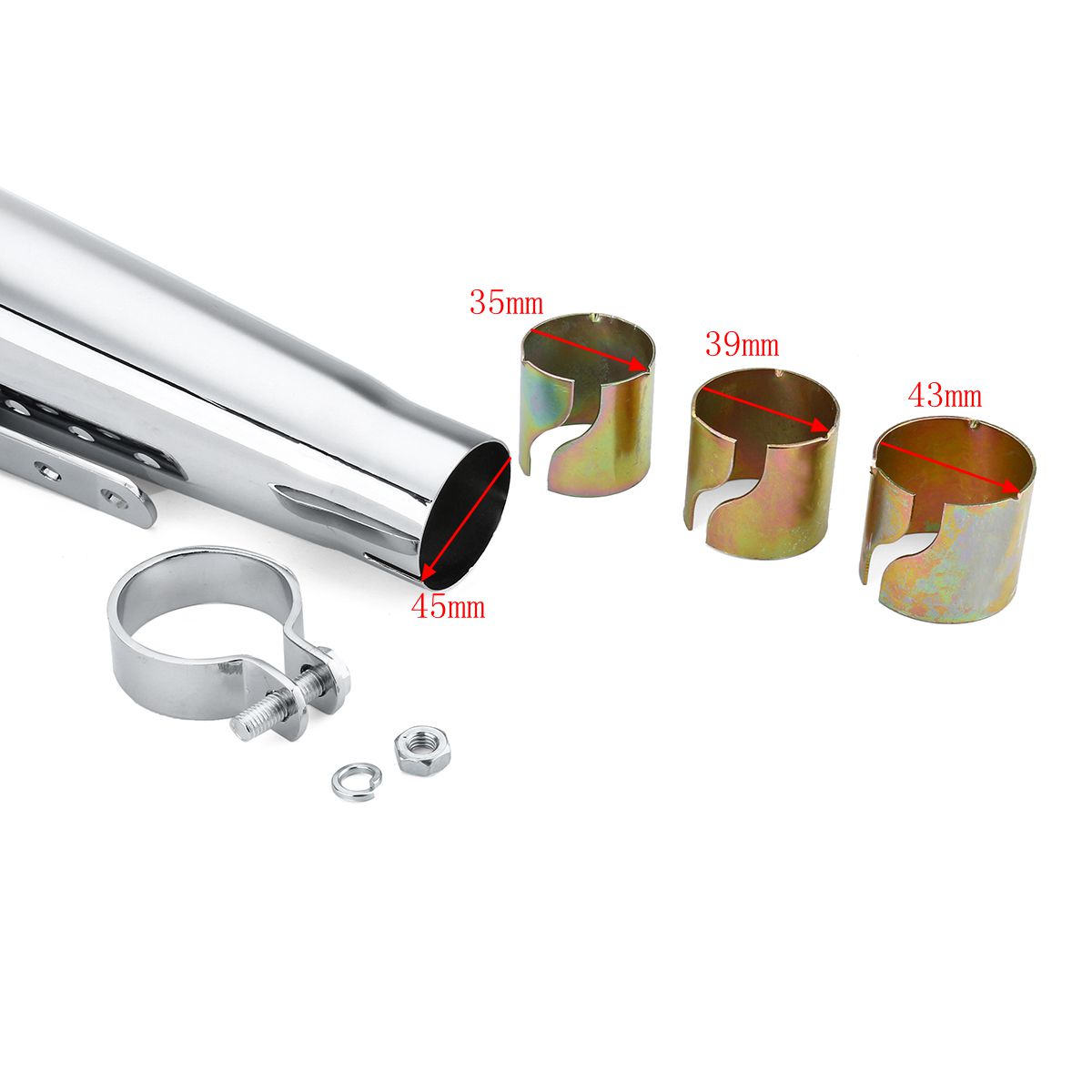 Motorcycle-Cafe-Racer-Exhaust-Muffler-Pipe-with-Sliding-Bracket-Universal-1263618