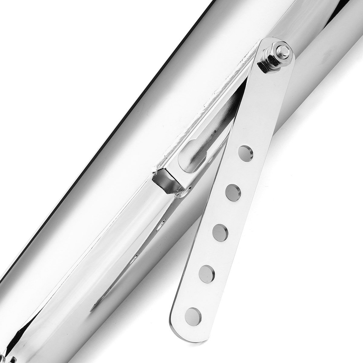 Motorcycle-Cafe-Racer-Exhaust-Muffler-Pipe-with-Sliding-Bracket-Universal-1263618