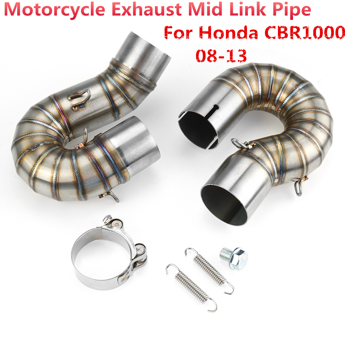 Motorcycle-Exhaust-Mid-Link-Pipe-Muffler-Metal-Set-For-Honda-CBR-1000-08-11-13-16-1603933