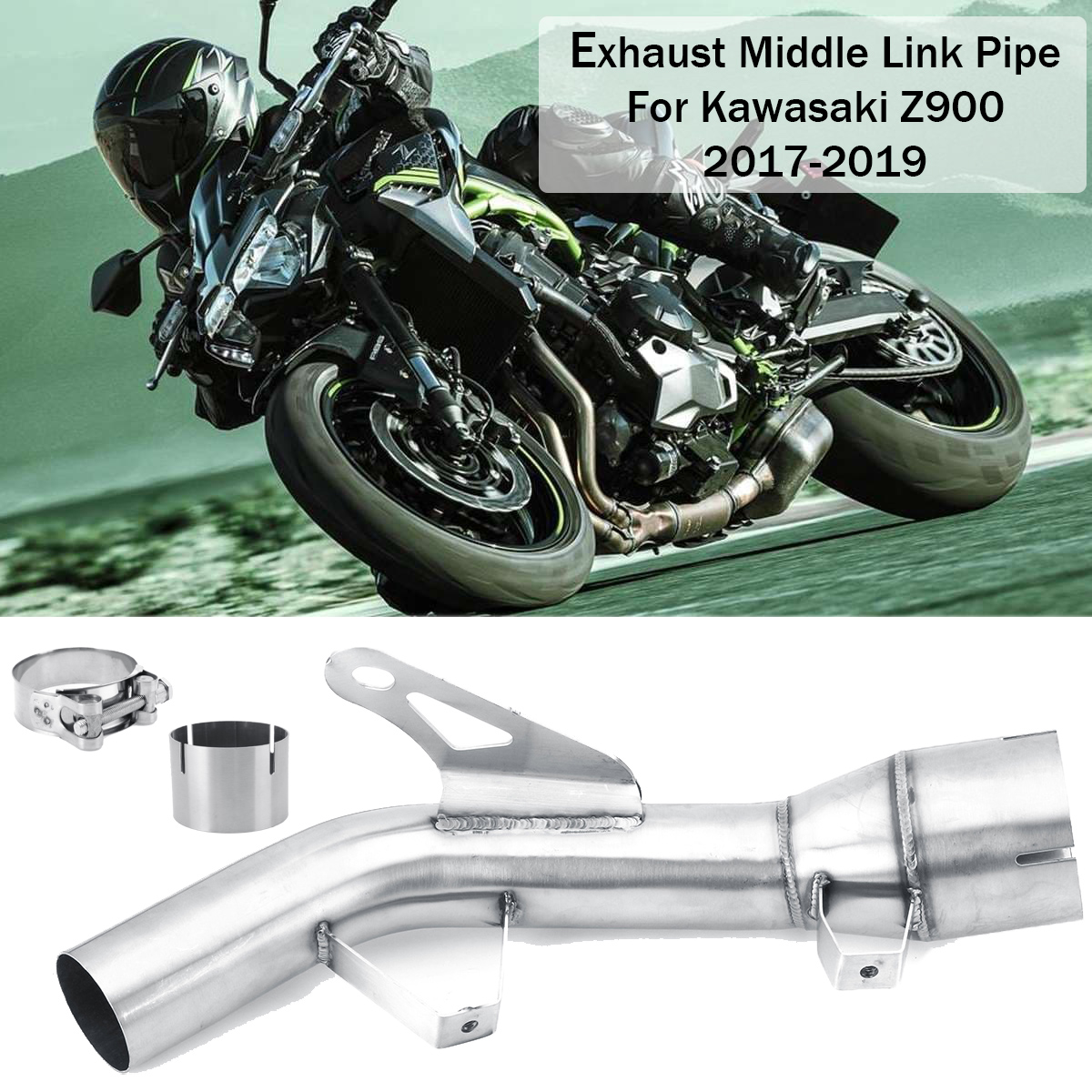 Motorcycle-Exhaust-Middle-Link-Pipe-For-Kawasaki-Z900-Z900-2017--2019-1784198