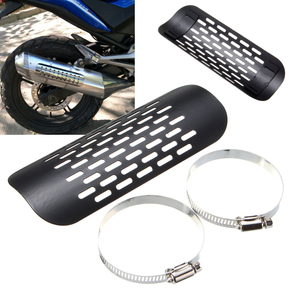 Motorcycle-Exhaust-Muffler-Pipe-Heat-Shield-Cover-For-Harley-Chopper-Cruiser-1117961