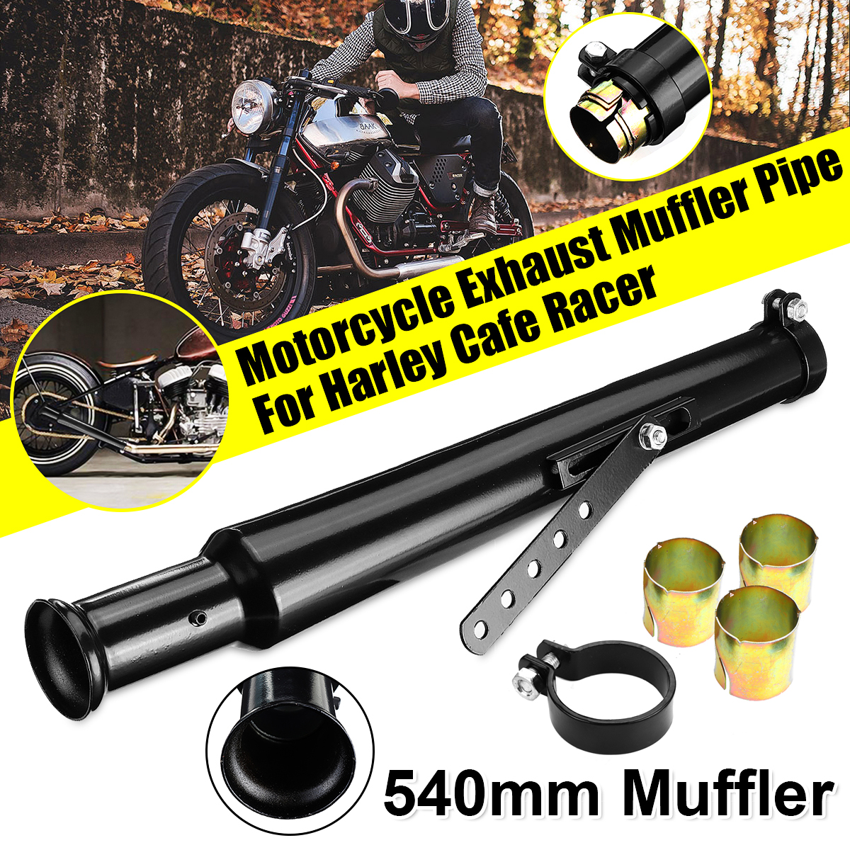 Motorcycle-Exhaust-Muffler-Pipe-Reducer-Cocktail-Tulip-For-Harley-Cafe-Racer-End-1636492
