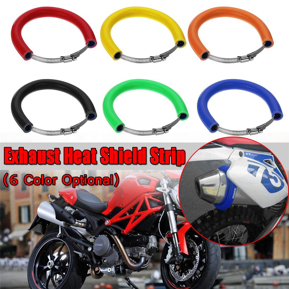 Motorcycle-Exhaust-Muffler-Protector-Slider-Crash-Silencer-Cover-Heat-Shield-Strip-Universal-1390792